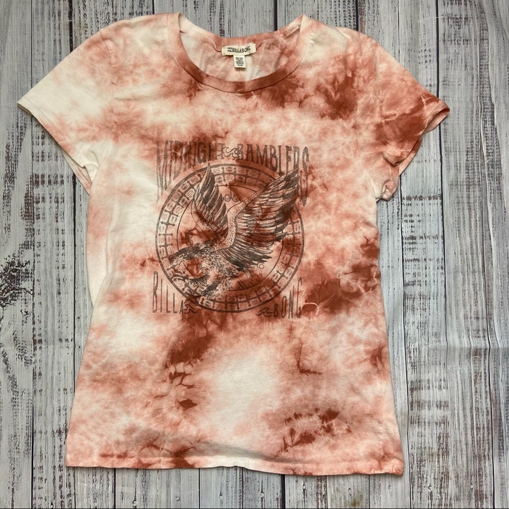 Billabong Tie Dye Midnight Ramblers Tee Shirt.  Size Medium Juniors. EUC